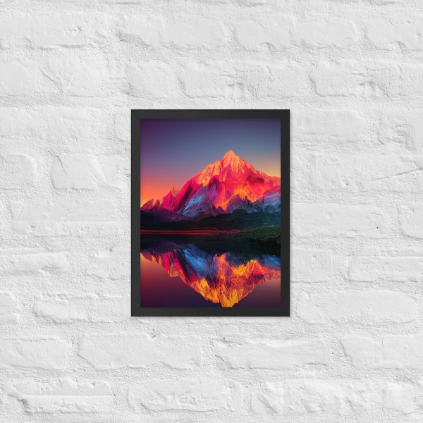 Empyrean Peak - Framed Glossy Paper Poster (in)