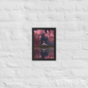 Moon's Echo - Framed Matte Paper Poster (cm)