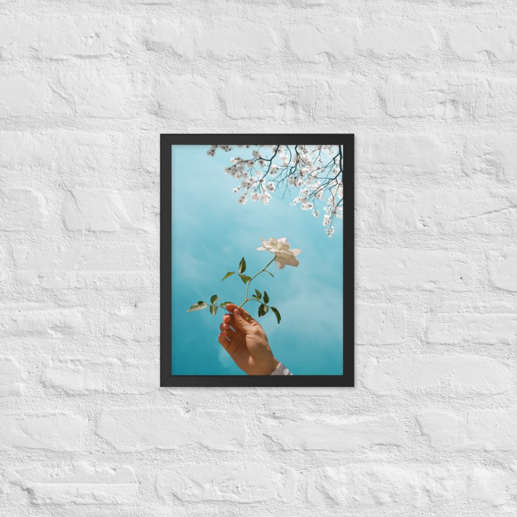 Silent Blossom - Framed Glossy Paper Poster (in)